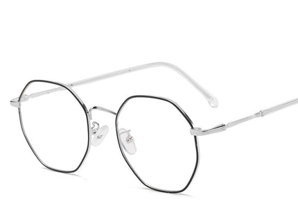 Irregular Geometric Anti-blue Light Alloy Frame Splicing Glasses