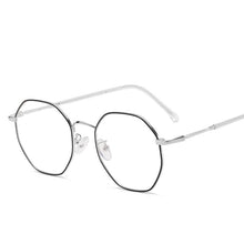 Irregular Geometric Anti-blue Light Alloy Frame Splicing Glasses